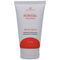 Men delay cream squeeze tube, white with red branding and 2oz label