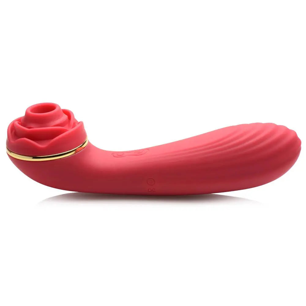 Bloomgasm Passion Petals 10x Suction Rose Vibrator - Red – body-safe materials | Fu'Cha Exotics