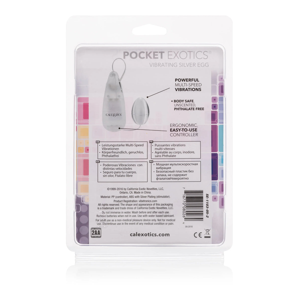 Pocket Exotics Vibrating Egg - Silver – body-safe materials | Fu'Cha Exotics