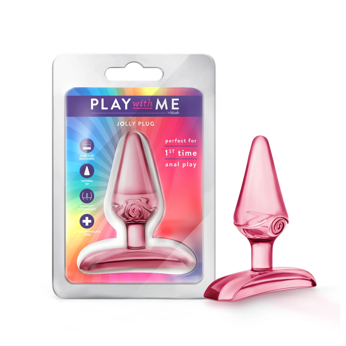 Play With Me - Jolly Plug - Pink – body-safe materials | Fu'Cha Exotics