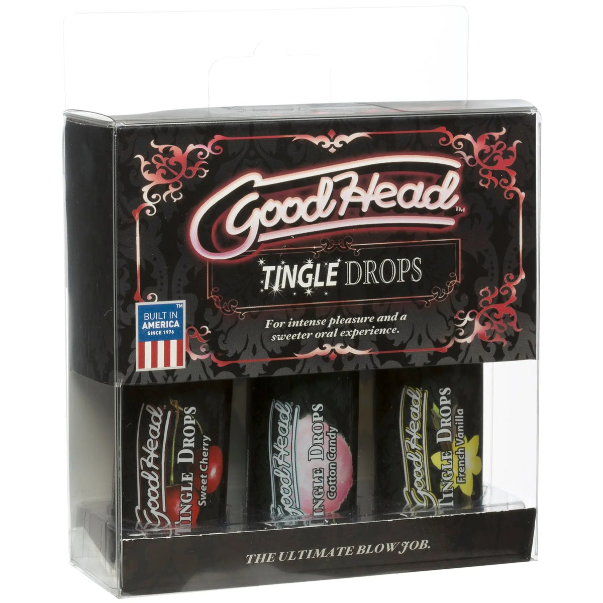 Goodhead - Tingle Drops- 3-Pack - French Vanilla, Cotton Candy, Sweet Cherry – body-safe materials | Fu'Cha Exotics
