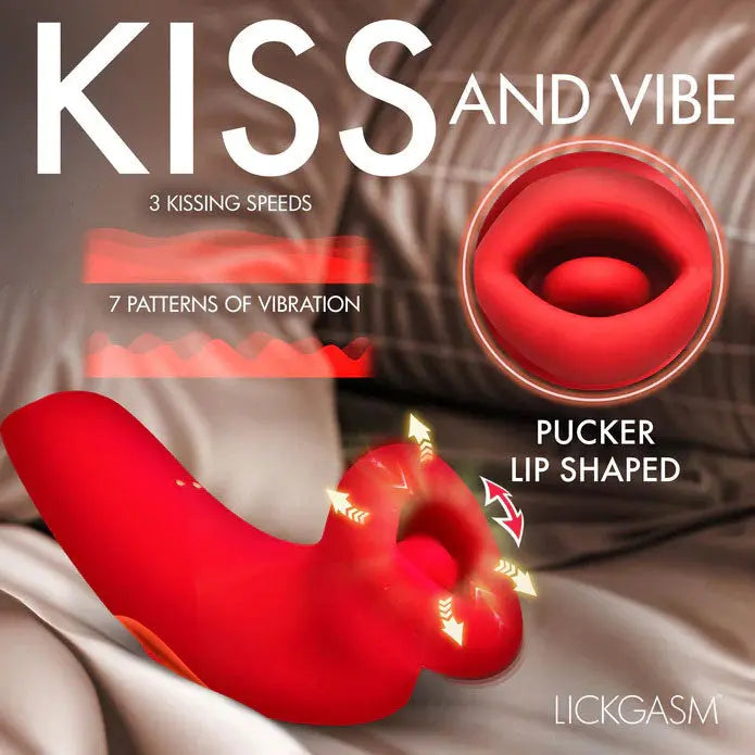 Plump Kiss Sucking and Vibrating Clitoral Stimulator - Red – body-safe materials | Fu'Cha Exotics