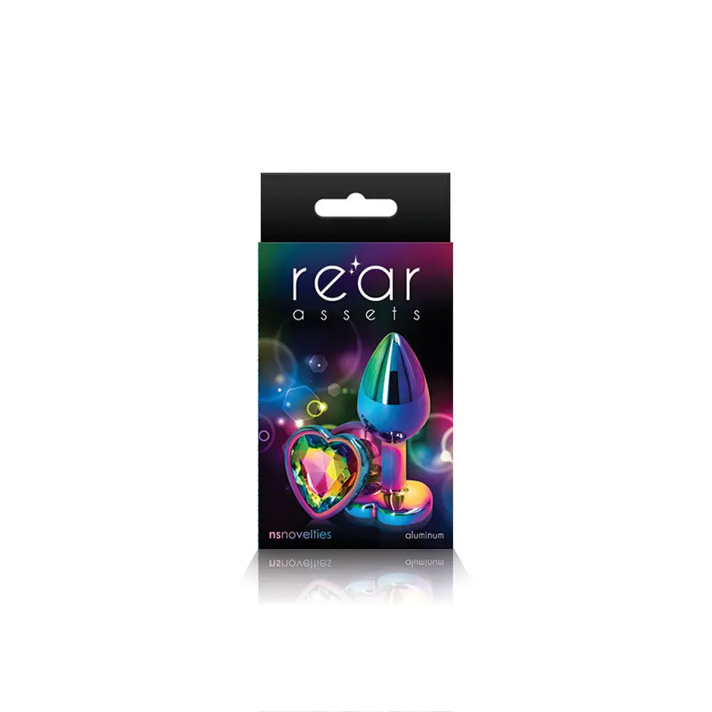 Rear Assets - Multicolor Heart - Medium - Rainbow – aluminum | Fu'Cha Exotics