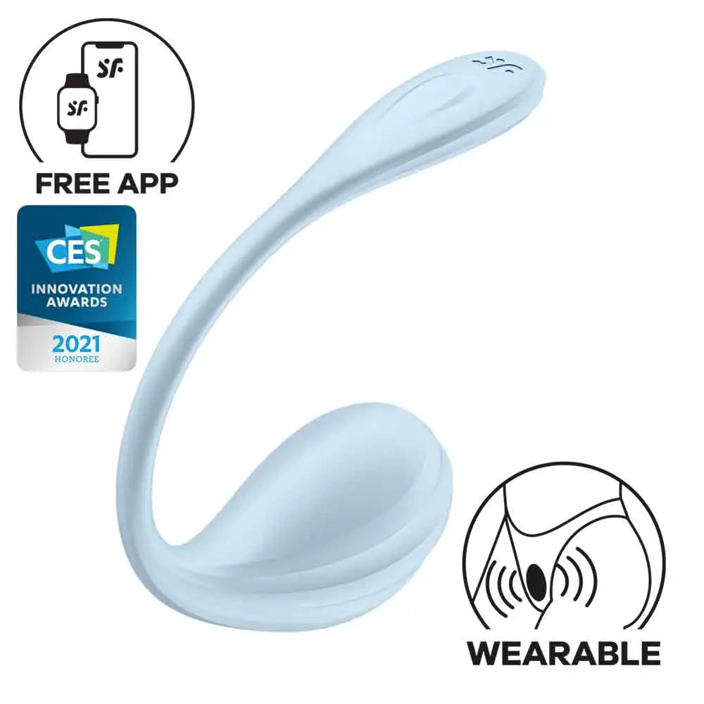 Smooth Petal Connect App - Light Blue – body-safe silicone USB-rechargeable | Fu'Cha Exotics