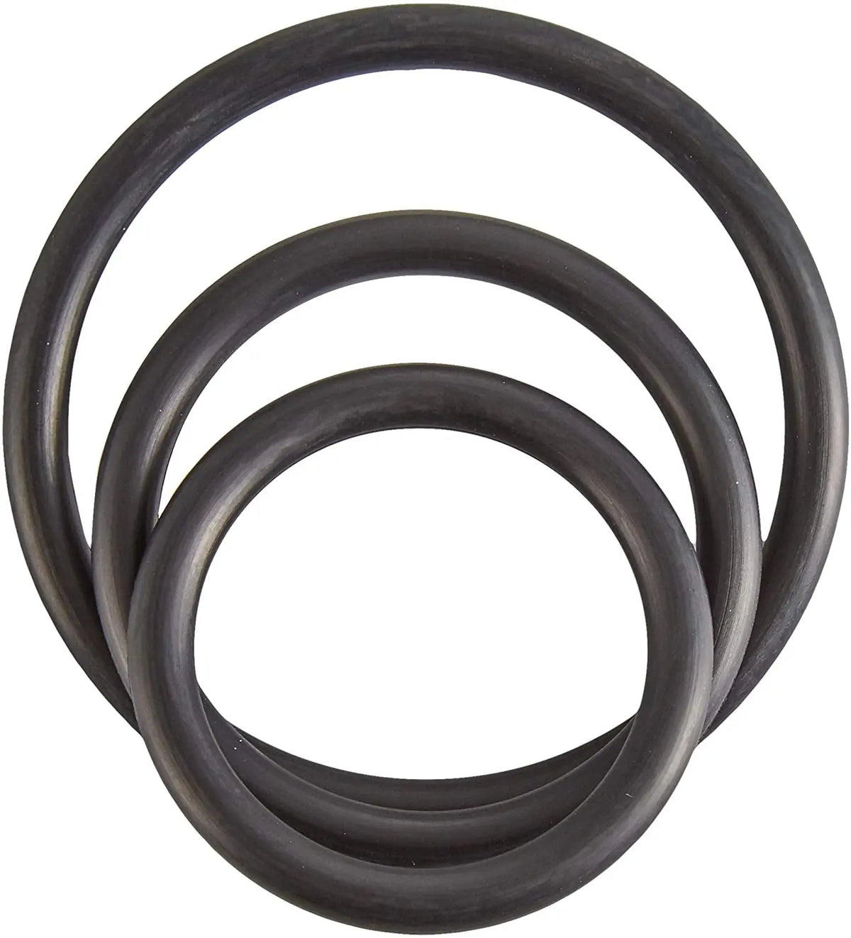 Rubber Cock Ring Set - Black – body-safe rubber | Fu'Cha Exotics