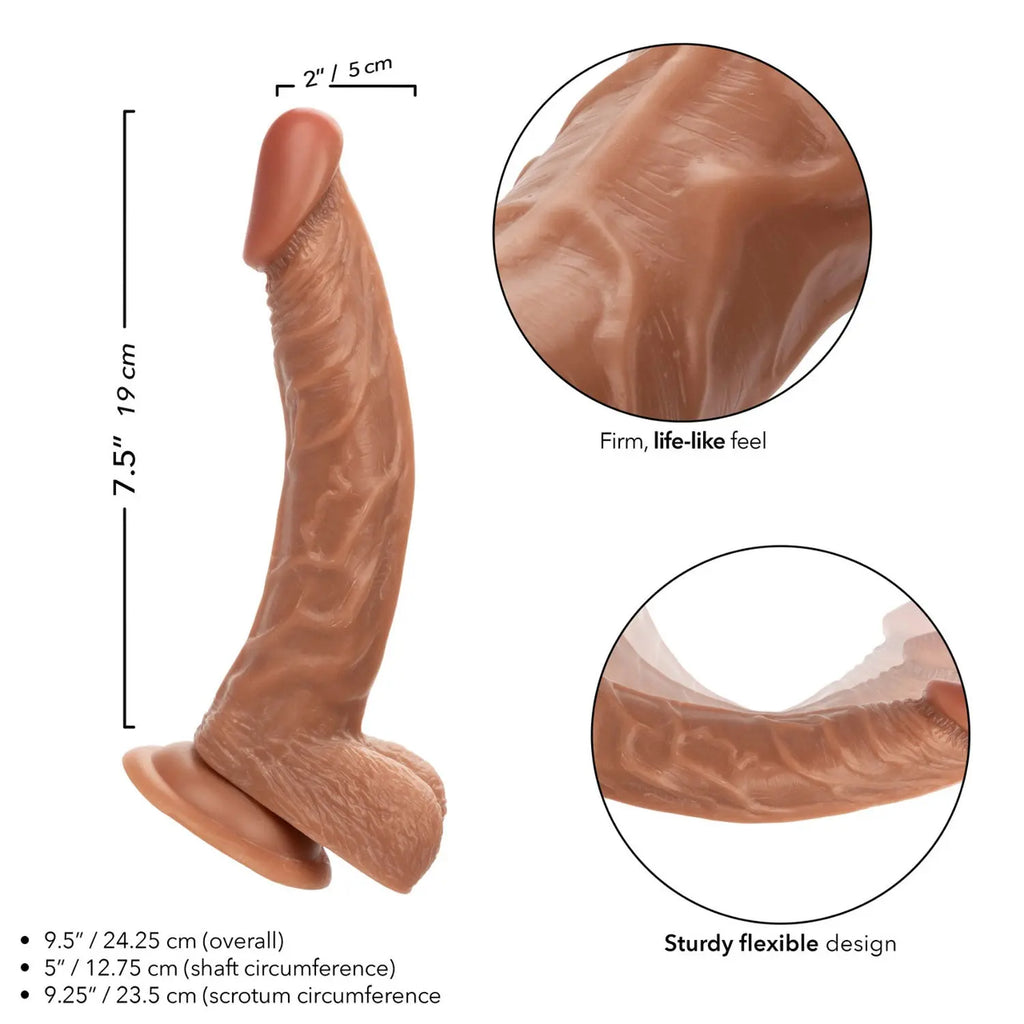 Working Stiff the Personal Trainer 7.5" - Brown – body-safe materials fully waterproof | Fu'Cha Exotics