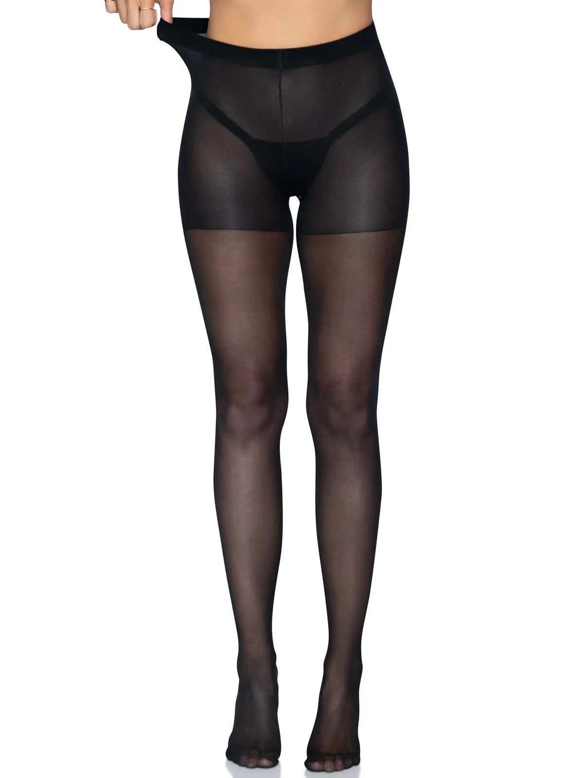 Sheer Open Butt Crotchless Pantyhose - One Size - Black – body-safe materials | Fu'Cha Exotics