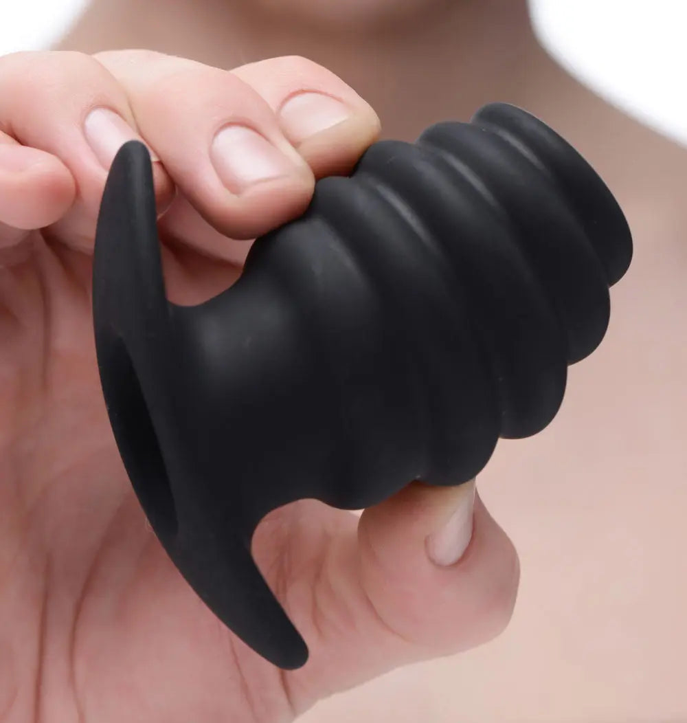 Hive Ass Tunnel Silicone Ribbed Hollow Anal Plug - Medium – body-safe silicone | Fu'Cha Exotics