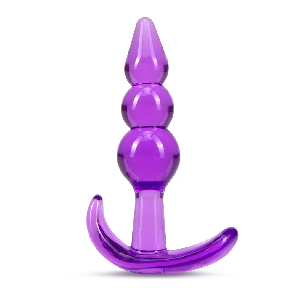 B Yours - Triple Bead Anal Plug - Purple – body-safe materials | Fu'Cha Exotics
