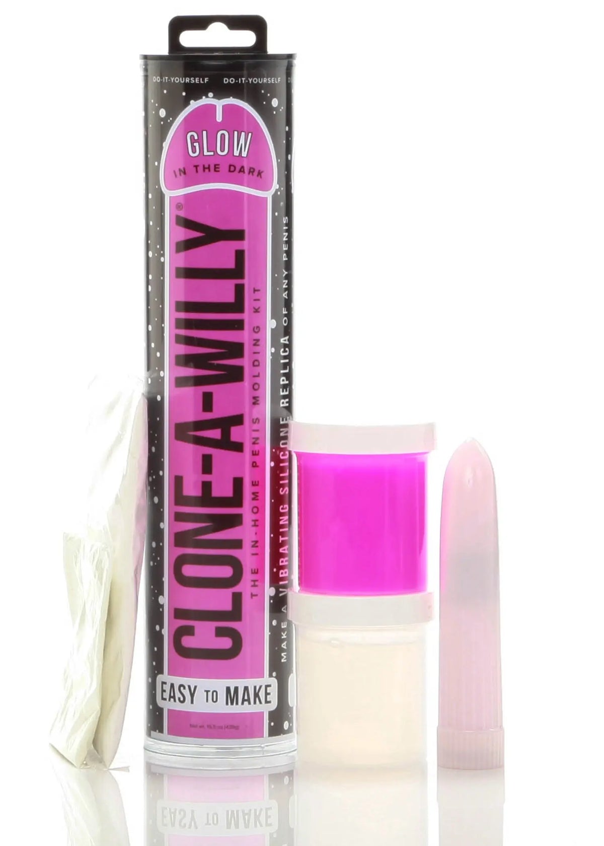Clone-a-Willy Glow-in-the-Dark Kit - Pink – body-safe materials | Fu'Cha Exotics
