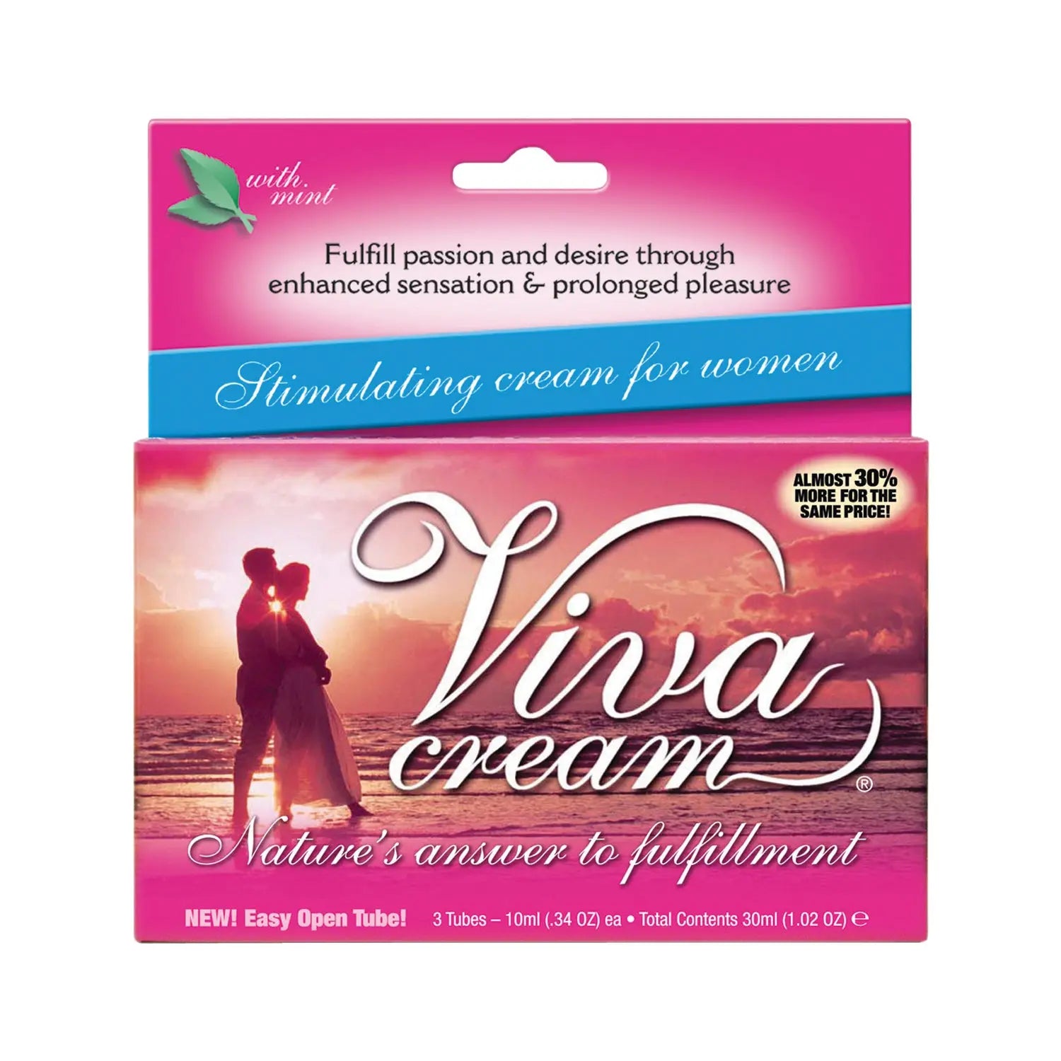 Viva Cream box packaging with 3 tubes, 10 ml each