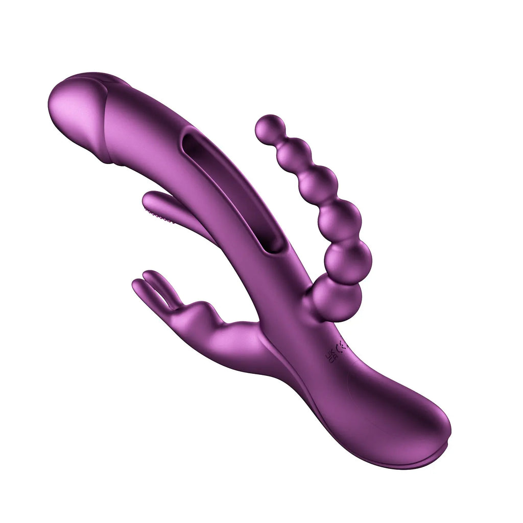 Trilux - App Controlled Rabbit Vibrator - Purple – body-safe silicone app-controlled | Fu'Cha Exotics