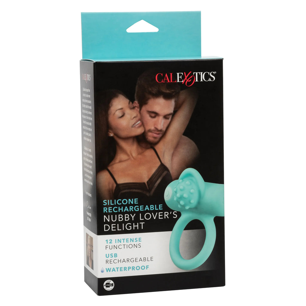 Silicone Rechargeable Nubby Lover's Delight - Blue – body-safe materials | Fu'Cha Exotics