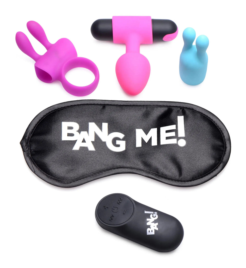 Birthday Sex Kit - C-Ring, Plug, C-Stim, Bullet and Blindfold – body-safe materials | Fu'Cha Exotics
