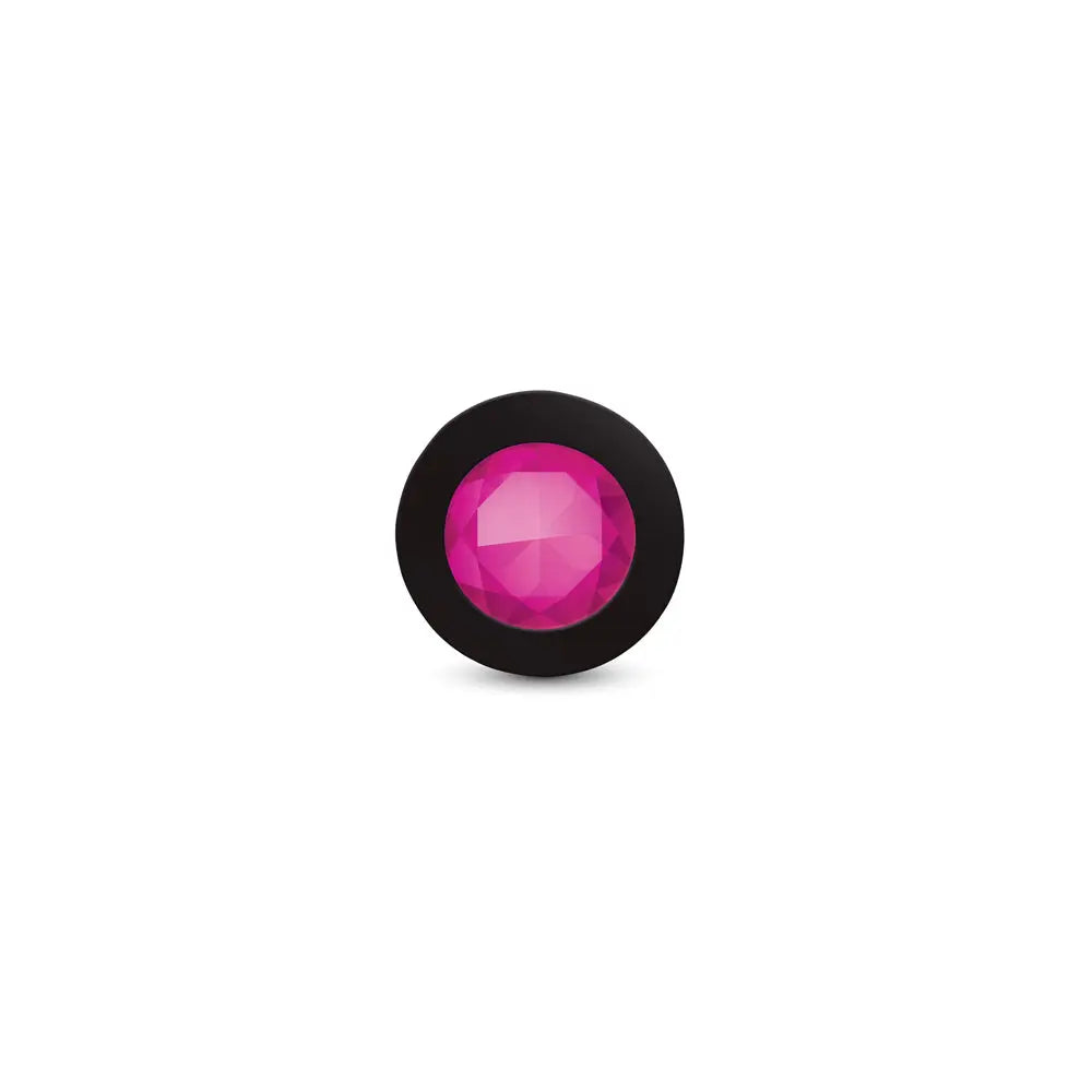 Gemma Pink Gem Black Silicone Plug - Large – body-safe materials | Fu'Cha Exotics