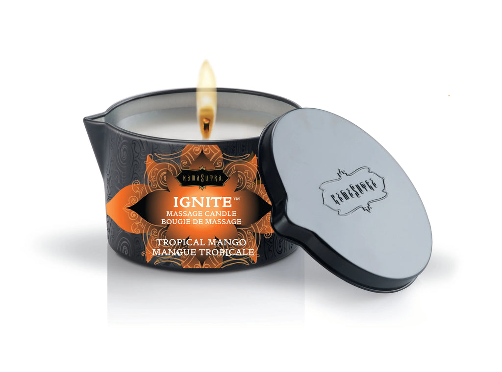 Ignite Tropical Mango Massage Candle - 6 Oz. – body-safe materials | Fu'Cha Exotics