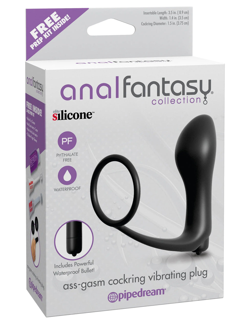Anal Fantasy Collection Ass Gasm Cockring Vibrating Plug – body-safe materials | Fu'Cha Exotics