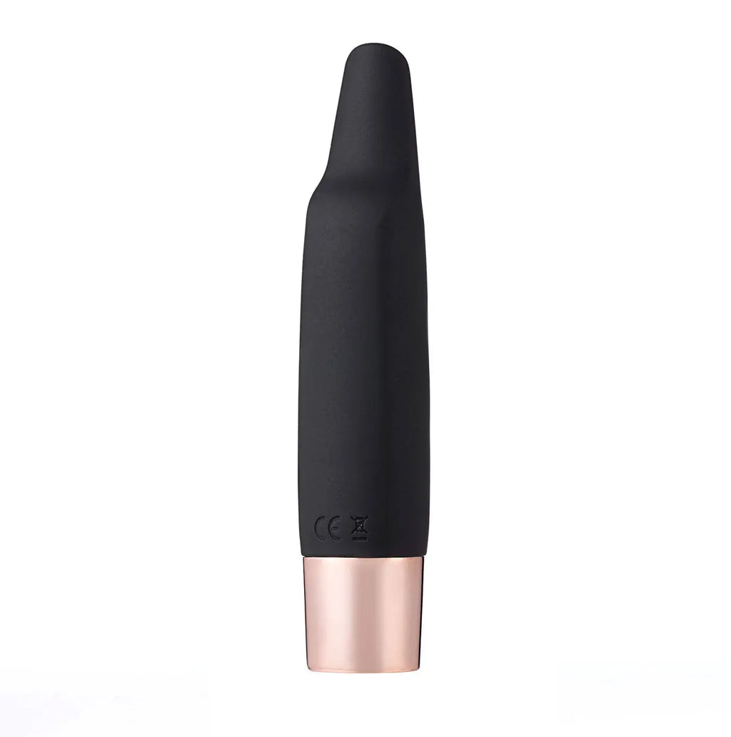 Aspen 15-Function Rechargeable Wireless Flickering Tip Vibrator - Black – body-safe silicone 15 vibration modes | Fu'Cha E...