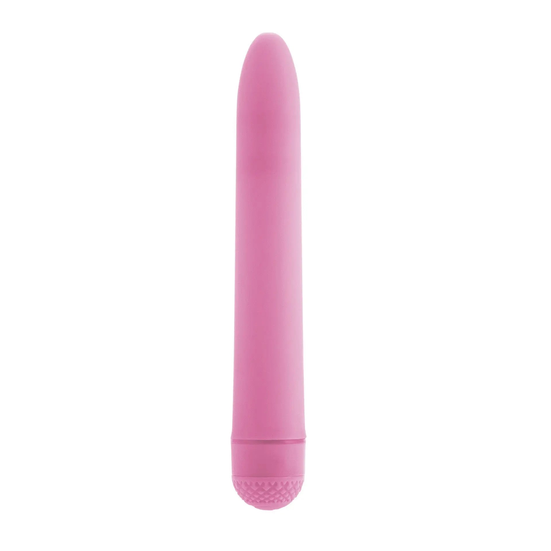 Pink cylindrical power bank with textured end cap