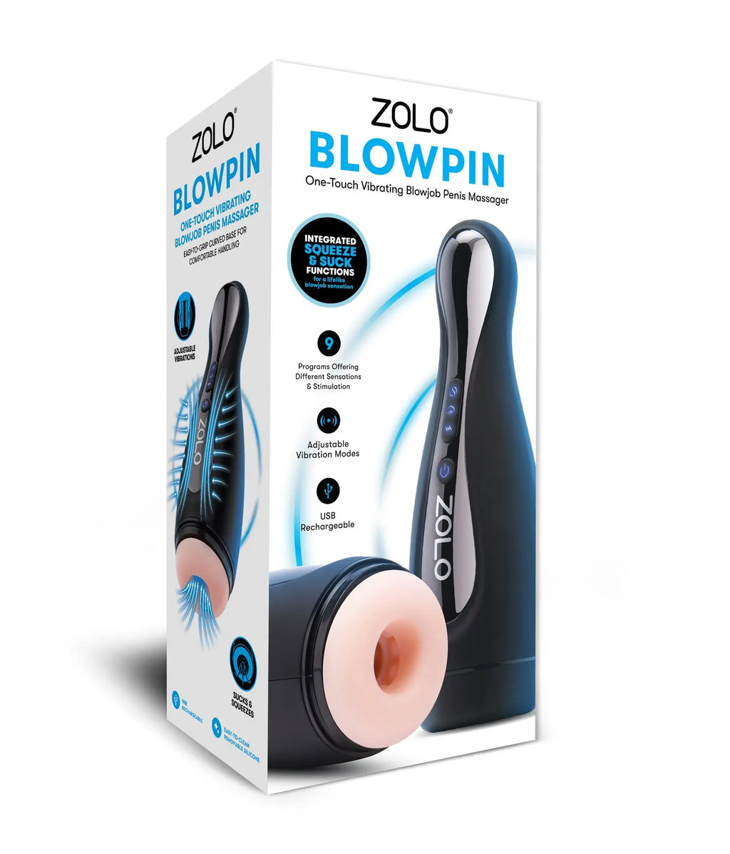 Zolo Blowpin – body-safe silicone 6 vibration modes | Fu'Cha Exotics