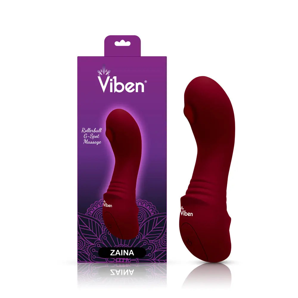 Zaina Mini Rollerball G-Spot Vibe - Ruby – body-safe materials USB-rechargeable | Fu'Cha Exotics