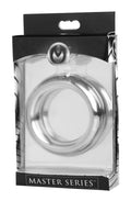 Stainless steel cockring, circular metal band with smooth finish