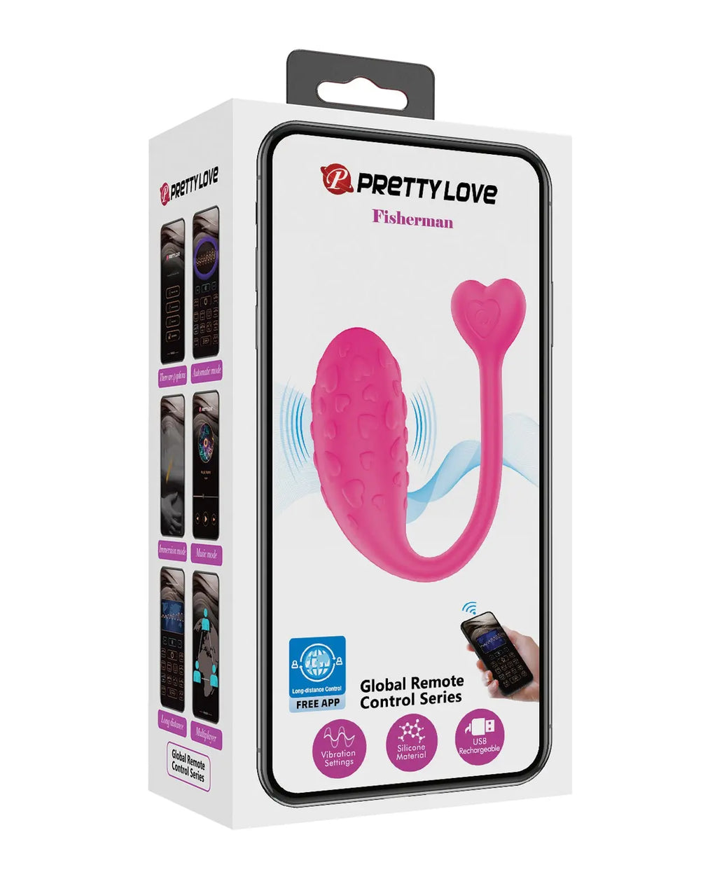 Pretty Love - Fisherman - Pink – body-safe silicone 4 vibration modes | Fu'Cha Exotics