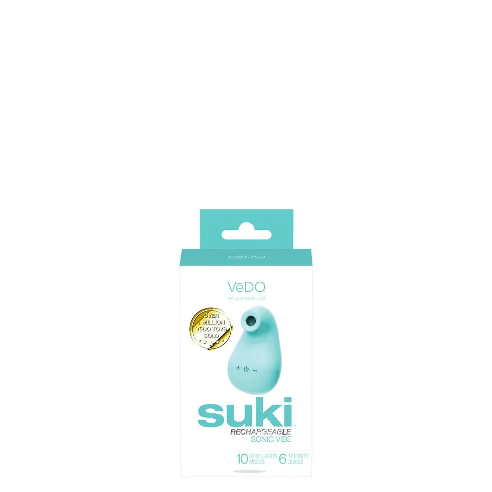Suki Rechargeable Sonic Vibe - Tease Me Turquoise – body-safe silicone USB-rechargeable | Fu'Cha Exotics