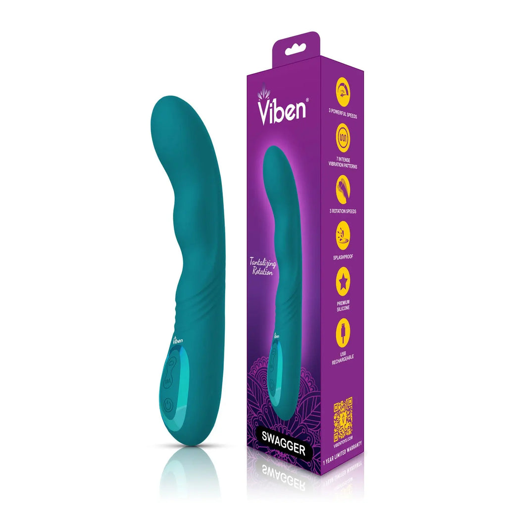 Swagger Wriggling G-Spot Vibe - Ocean – body-safe materials | Fu'Cha Exotics