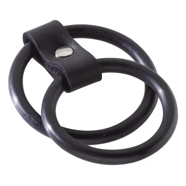 Nitrile Dual Cock Ring - Black – body-safe materials | Fu'Cha Exotics