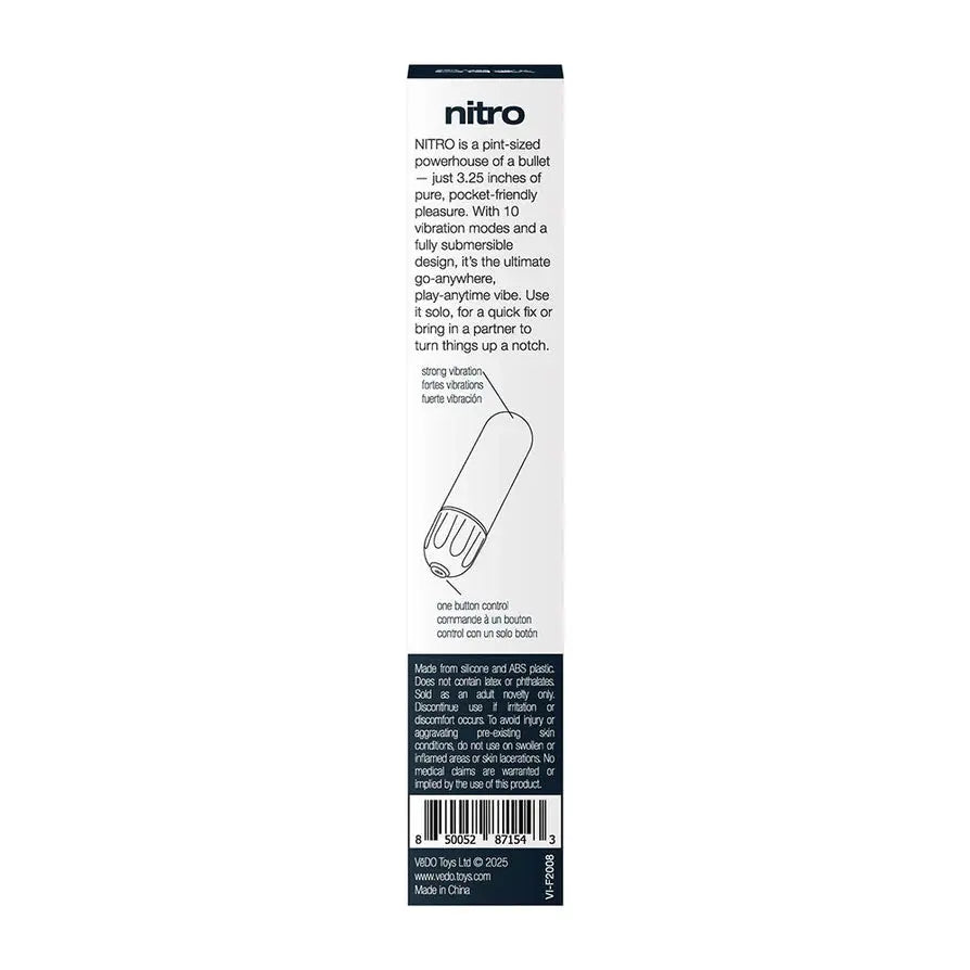 Nitro Rechargeable Bullet - Black – body-safe materials | Fu'Cha Exotics