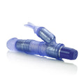 Light blue bunny bendable toy with ribbed body and rounded ear tips.