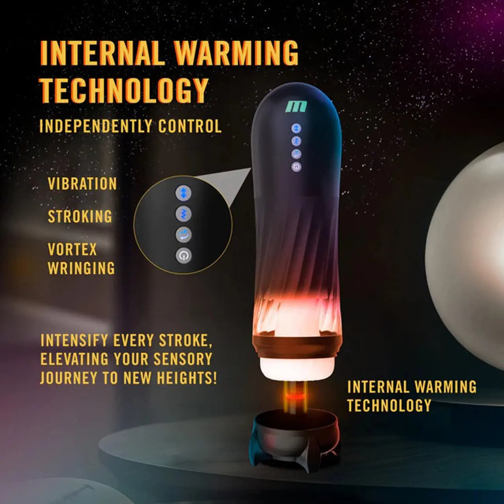Quantumx Triple Action Automatic Stroker - Black – body-safe materials | Fu'Cha Exotics