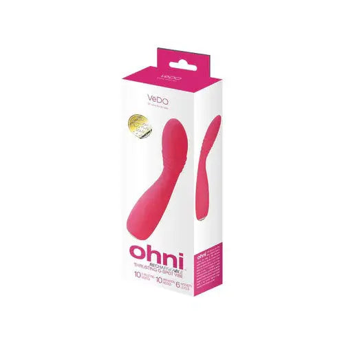 Ohni Rechargeable G-Spot Thrusting Vibe Pink – body-safe materials | Fu'Cha Exotics