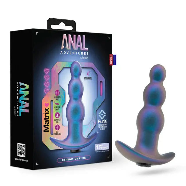 Anal Adventures Matrix - Expedition Plug - Lunar Blue – body-safe silicone | Fu'Cha Exotics