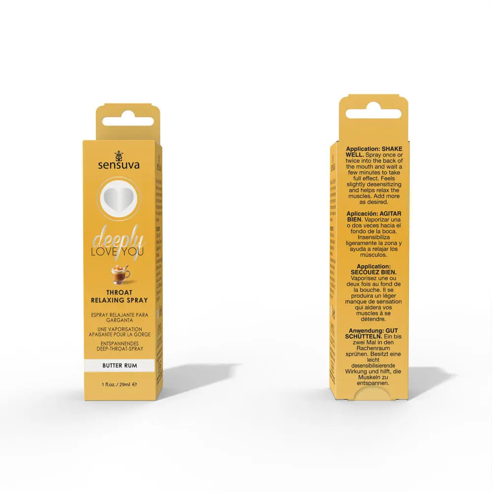 Deeply Love You Throat Relaxing Spray - Butter Rum - 1 Fl. Oz. – body-safe materials | Fu'Cha Exotics