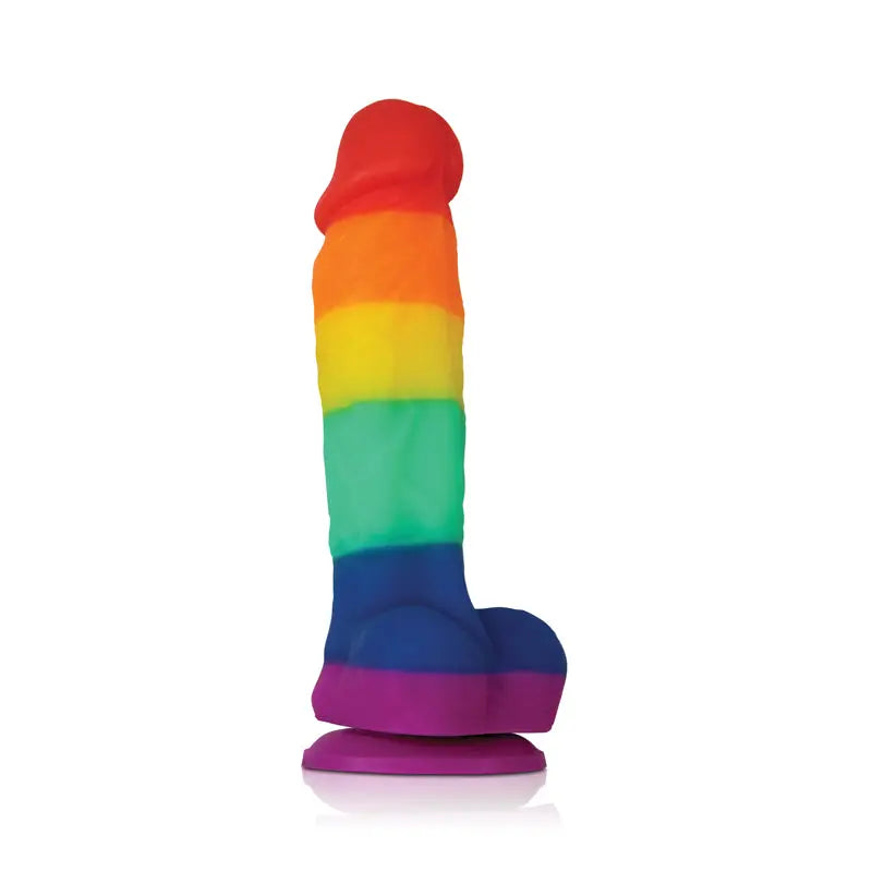 Colours Pride Edition - 5 Inch Dildo - Rainbow – body-safe materials | Fu'Cha Exotics