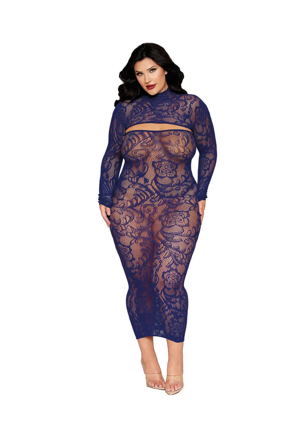 Bodystocking Gown and Shrug Dmnd - Queen - Eclipse – nylon | Fu'Cha Exotics
