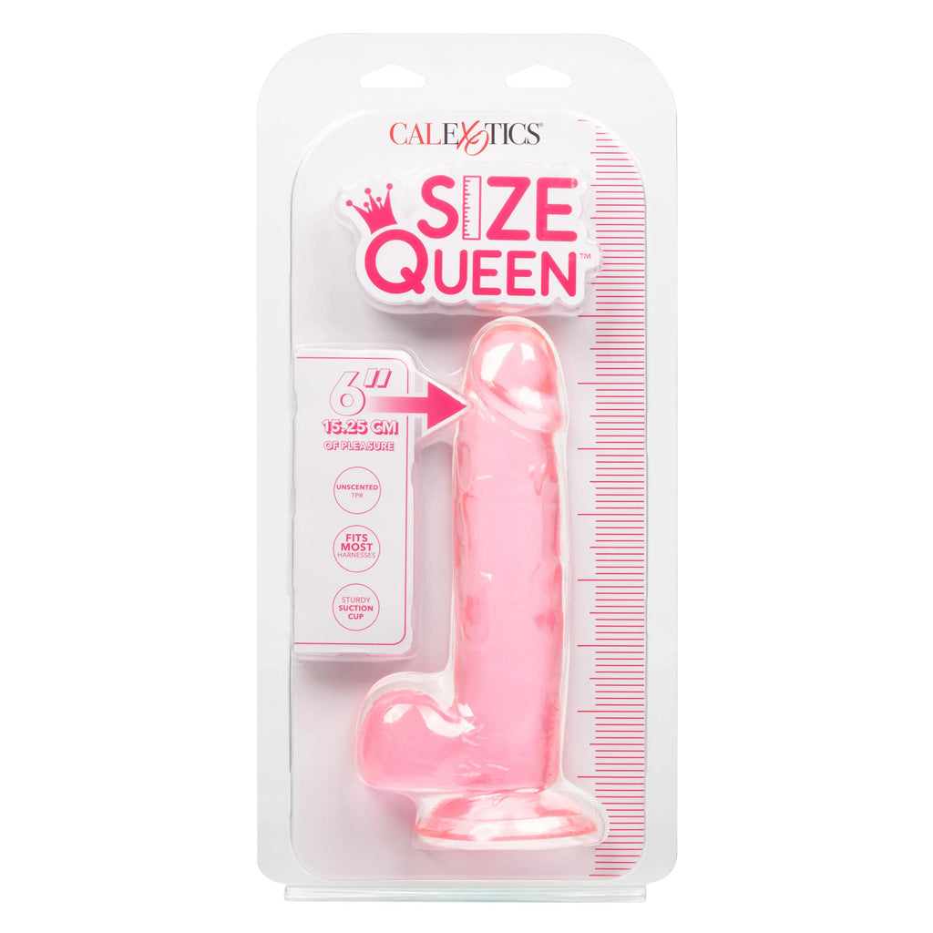 Size Queen 6 inch/15.25 Cm - Pink – body-safe materials | Fu'Cha Exotics