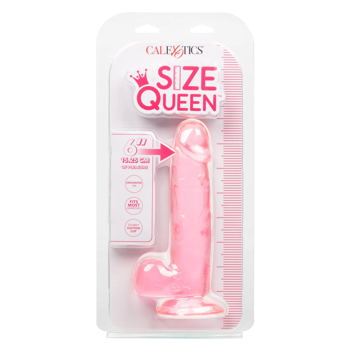 Size Queen 6 inch/15.25 Cm - Pink – body-safe materials | Fu'Cha Exotics