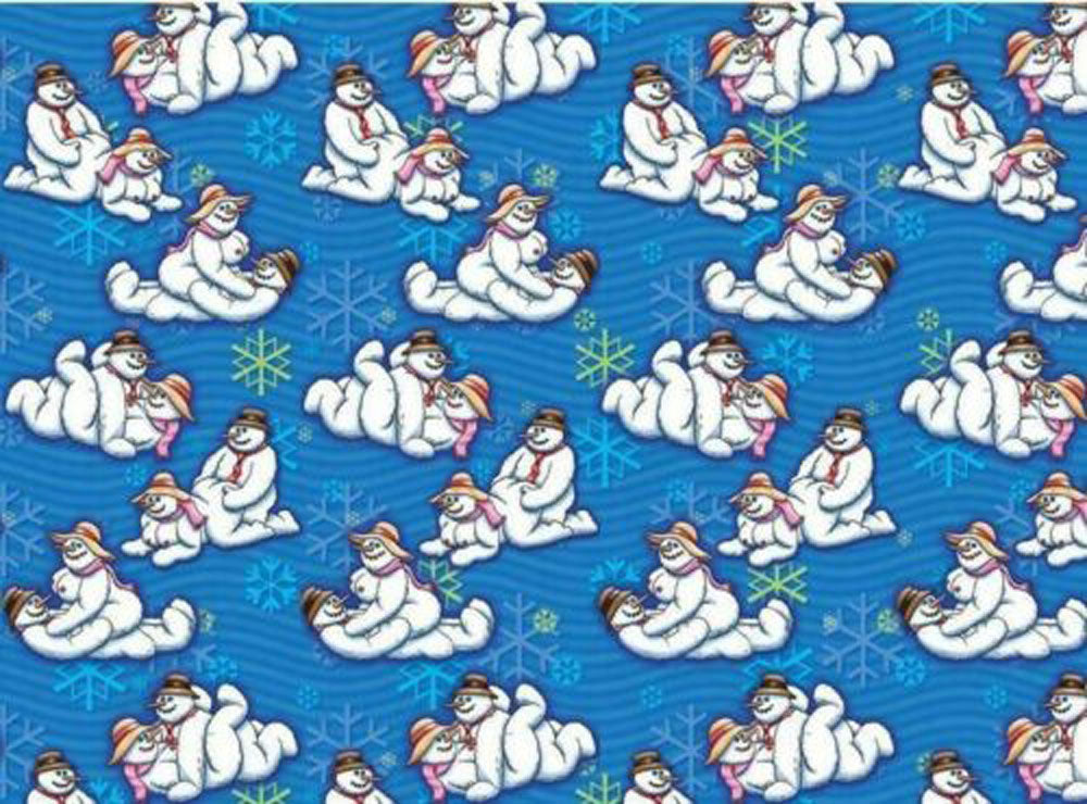 Gift Wrap Snowman