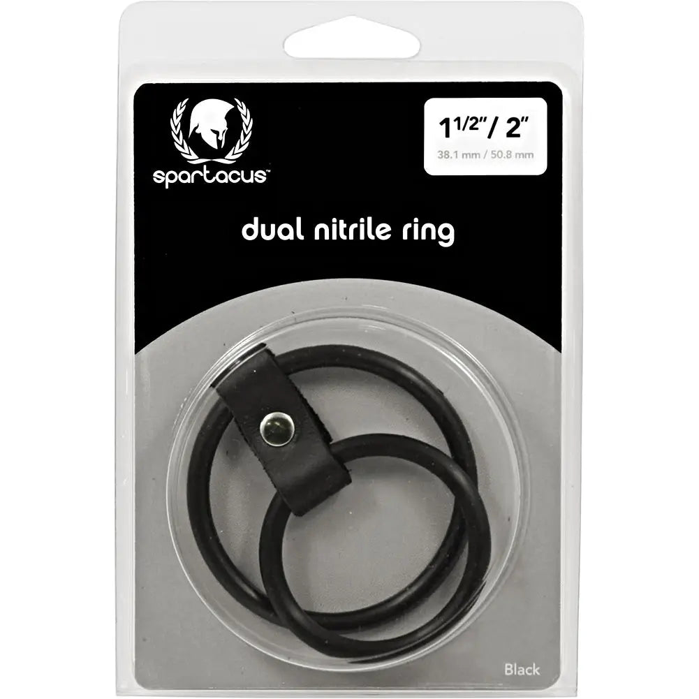 Nitrile Dual Cock Ring - Black – genuine leather | Fu'Cha Exotics