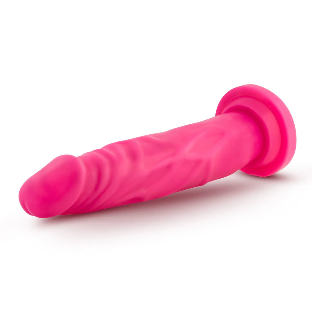 Neo - 7.5 Inch Dual Density Cock - Neon Pink – body-safe materials | Fu'Cha Exotics