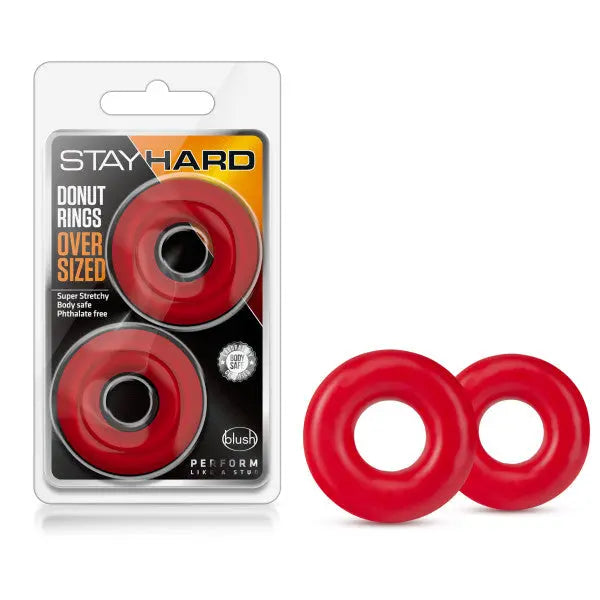 Stay Hard - Donut Rings Oversized - Red – body-safe silicone | Fu'Cha Exotics