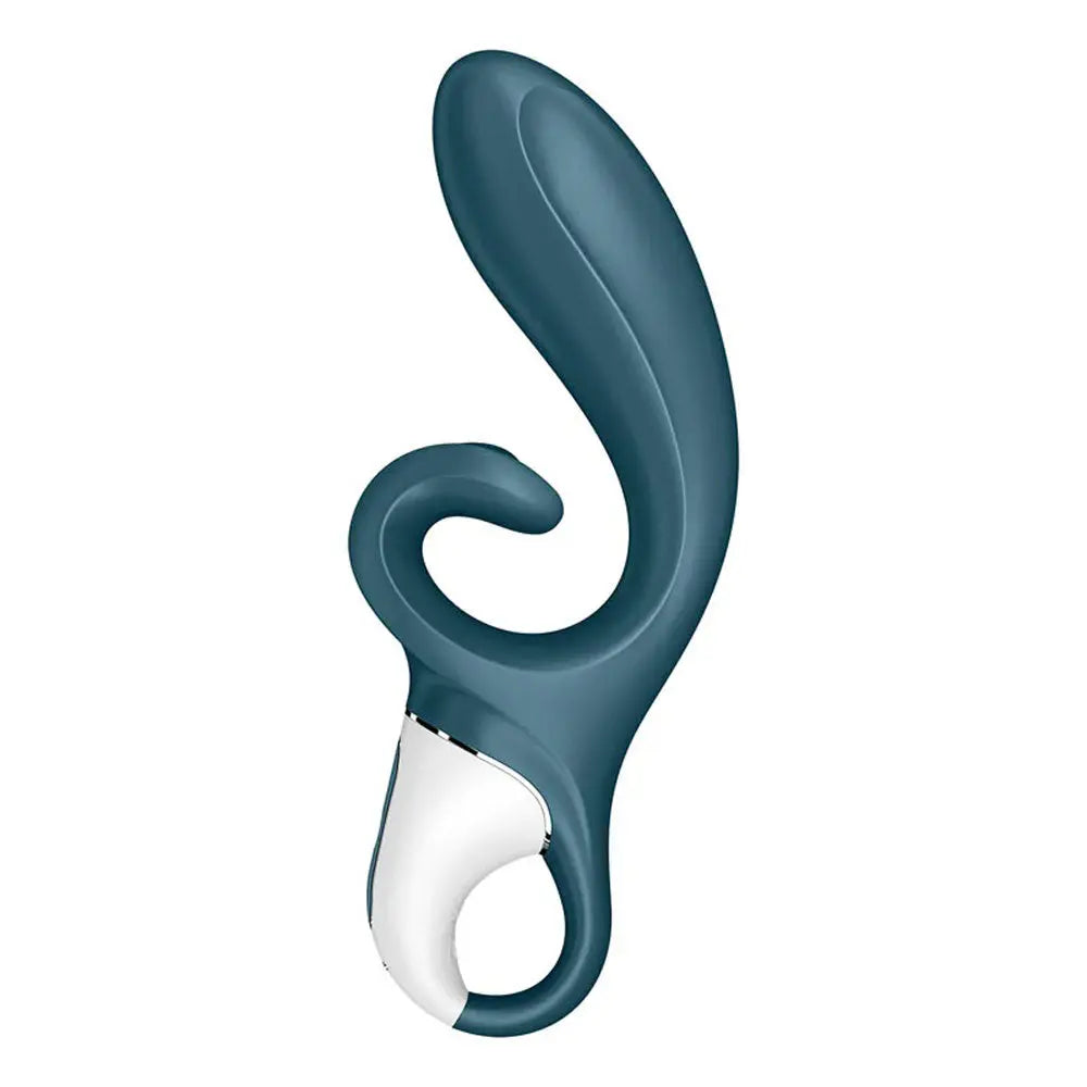 Hug Me - Rabbit Vibrator - Grey/blue – body-safe materials | Fu'Cha Exotics
