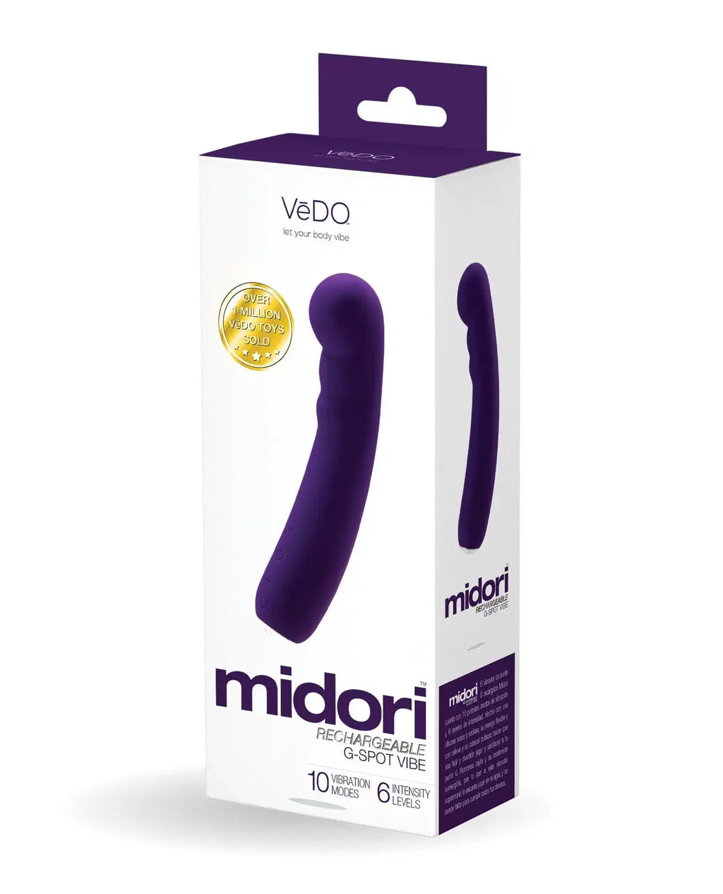 Midori Rechargeable G-Spot Vibe - Deep Purple – body-safe materials | Fu'Cha Exotics