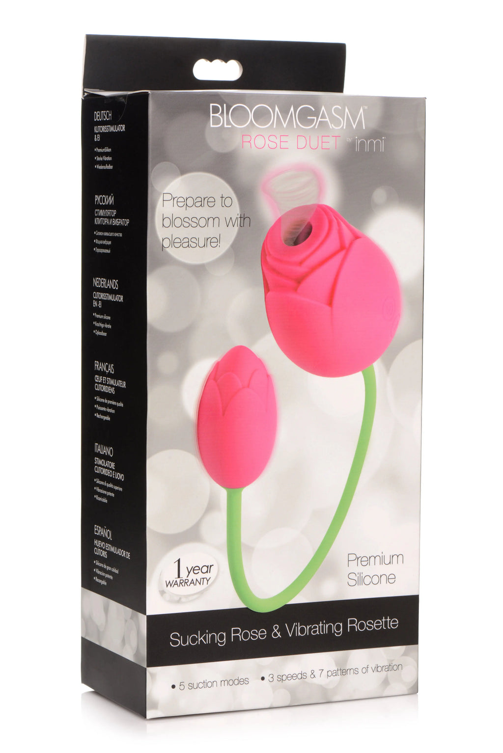 Bloomgasm Rose Duet - Sucking Rose and Vibrating - Rosette – body-safe materials | Fu'Cha Exotics