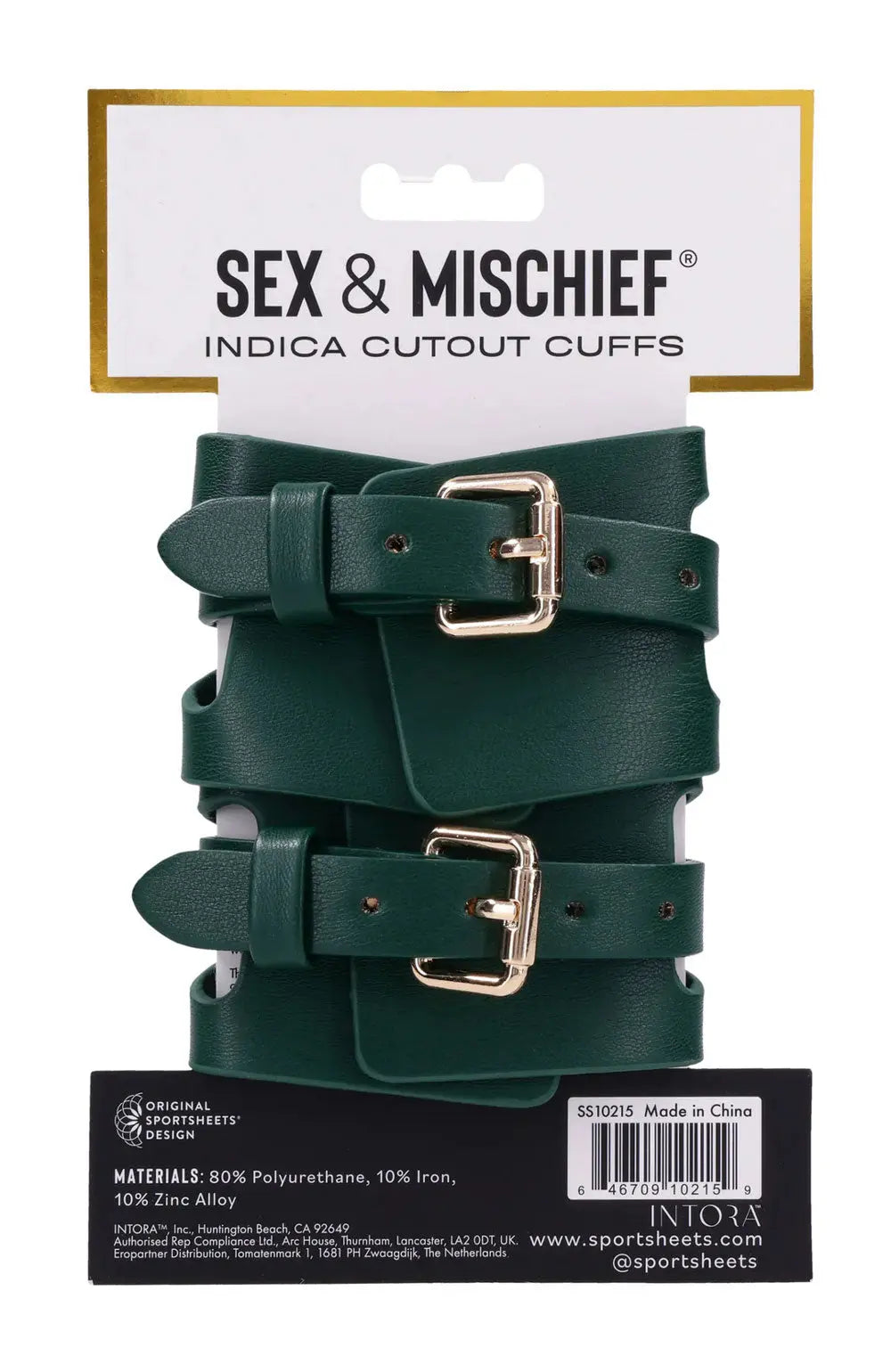 Indica Cutout Cuffs - Green – genuine leather adjustable intensity | Fu'Cha Exotics