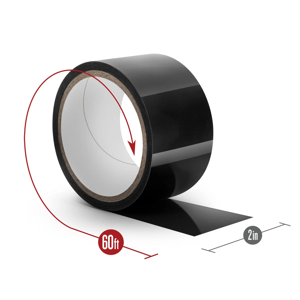 Temptasia - Bondage Tape - 60 Feet - Black – body-safe materials | Fu'Cha Exotics