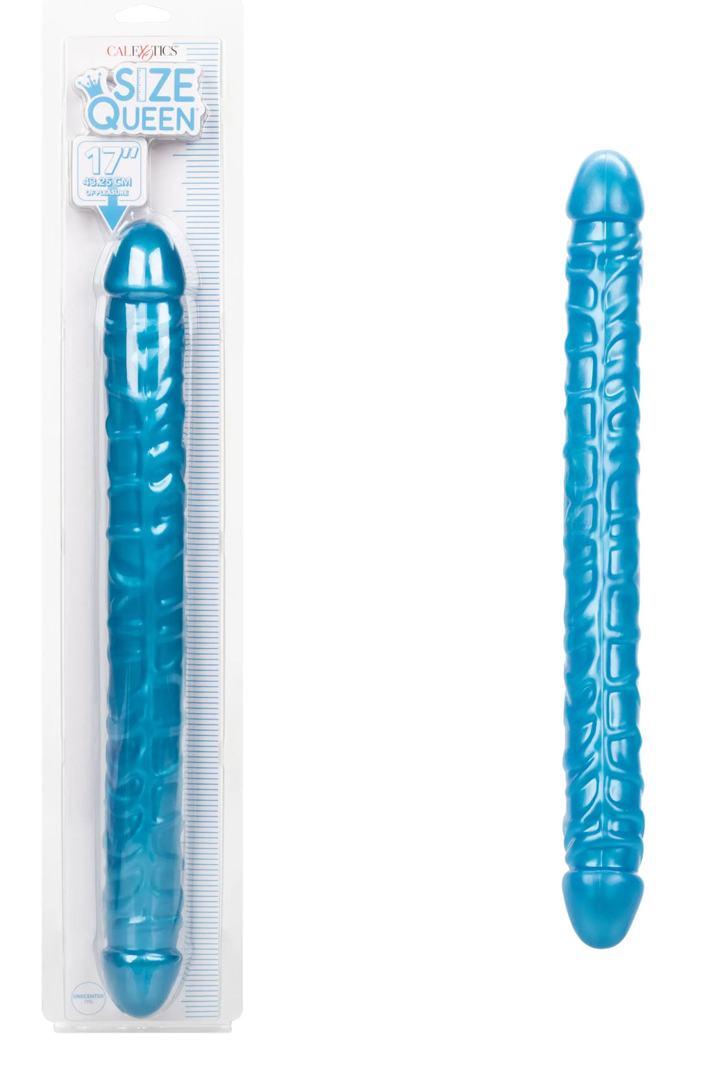 Size Queen 17 inch/43.25 Cm - Blue – body-safe TPE fully waterproof | Fu'Cha Exotics